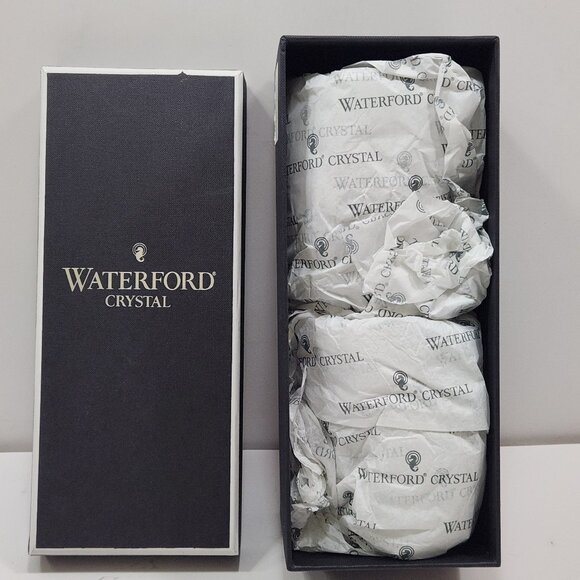 NIB Waterford Lismore DOF Crystal Whiskey Tumblers Set of 2 12.5 OZ. Ea. - Picture 2 of 8